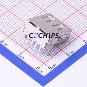 902-241A1011D10100 USB Connector Bent Lead Through Hole Connector Type-A USB 2.0 Female Right Angle Insert - Product Image 2