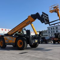 Chariot élévateur à palettes industriel à moteur diesel 4 roues motrices Capacité de charge de 300 kg Chargeur télescopique durable Faible consommation de carburant Matériaux de construction