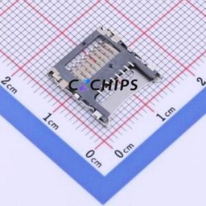 KH-TF08-H1.5 SD Card / Memory Card Connector SMD Connector Flip Cover Type Card Holder 1.5mm - Product Image 2