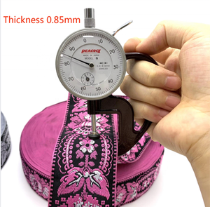 Nhà Máy Trực Tiếp 100% Polyester <span class=keywords><strong>Jacquard</strong></span> Vải Đầy Màu Sắc Phong Cách Dân Tộc Tinh Tế Mô Hình Twill Dệt 5 Cm Chiều Rộng - Product Image 5