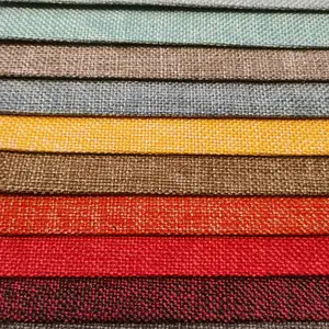 Ev Deco keten bakmak gazlı bez kumaş kanepe için % 100 Polyester imitasyon keten kumaş