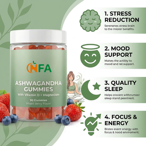 Factory Ashwagandha Gummies Promote Relaxation and Sleep Support 600mg Natural Herbal Extract Dietary Gummies - Product Image 5