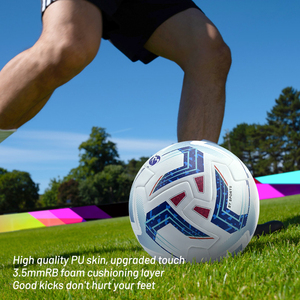 การออกแบบสีฟ้าสีใหม่ฟุตบอลขนาด 5 บอลขนาด 4 ฟุตซอล Pu Thermak Bonded ฟุตบอล - Product Image 2