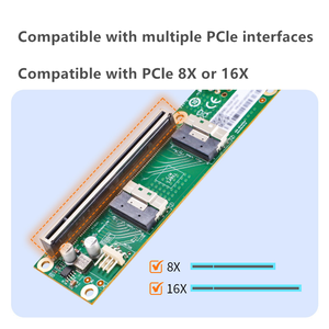 PCI-E 4.0 16X ถึงการ์ดกราฟิกสำหรับเล่นเกม SlimSAS การ์ดขยายภายใน SFF-8654 - Product Image 6