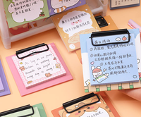 Bloc-notes pour animaux Kawaii-Adorables feuilles de mémo pour l'école, ensemble cadeau de papeterie d'étude amusante