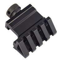 Support de lunette tactique en aluminium 20 mm avec décalage d'angle de 45 degrés et support latéral à 4 fentes pour lampes de poche et accessoires de chasse