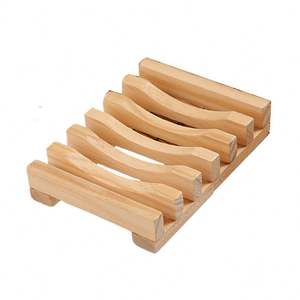 Porte-savon rectangulaire en bambou naturel, boîte à savon en bois pour la cuisine et la salle de bain, accessoires de bain et de toilette - Product Image 3