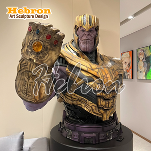 Estatua de acción Marvel Legends <span class=keywords><strong>1</strong></span>_<span class=keywords><strong>1</strong></span>, busto realista de <span class=keywords><strong>Thanos</strong></span>, estatua de fibra de vidrio para decoración del hogar - Product Image 1