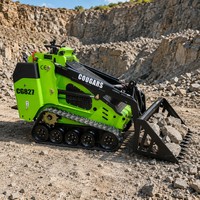 Mini-chargeuse sur pneus COUGARS CG827 avec capacité de levage de 500 kg, moteur diesel CE EPA, transmission sur chenilles pour espaces restreints