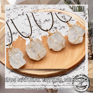 Collar con Colgante de Aguamarina Natural en Bruto Envuelto en Alambre, Hecho a Mano, Piedra Curativa de Cristal de Aguamarina Rústica - Product Image 2