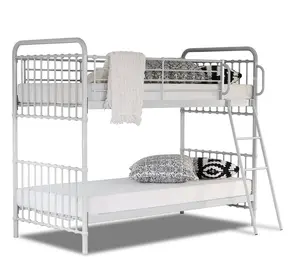 Teenager Wrought Iron 2 Floor 1m6 Furniture Cheap Metal Frame Double Decker Antique Bunk Bed