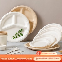 Livraison Gratuite Assiettes en Papier Jetables Rondes/Carrées pour la Restauration Rapide Biodégradables Écologiques 50/Paquet Assiettes à Gâteau Modernes et Simples