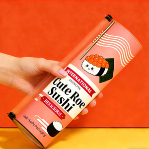 Emballage en tube de carton rond créatif imprimé sur mesure pour sushis, idéal pour l'emballage alimentaire - Product Image 3