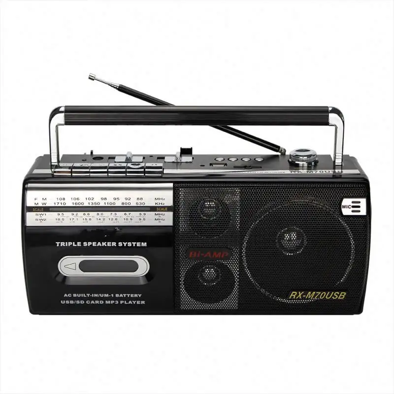 GOLON RX-M70USB FM AM SW3バンドヴィンテージレトロラジオ、ライト付きUSB SD TFMp3プレーヤー