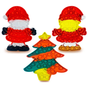 Gros Noël Père Noël Arbre de Noël Popping Jumbo Bulle Silicone <span class=keywords><strong>Poppers</strong></span> Sensory Push Fidget Popper Jouet - Product Image 5