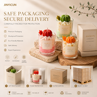 Maßgefertigte Apfel-Kürbis-Torte Duftkerze 109g Glasbecher Dessert-Kerze Gemischte Farben Private Label OEM Großhandel Heim-Geschenk-Dekoration