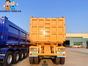 <span class=keywords><strong>Camion</strong></span> semi-remorque benne arrière 33000L 45 tonnes <span class=keywords><strong>4</strong></span> <span class=keywords><strong>essieux</strong></span> <span class=keywords><strong>poids</strong></span> léger à vide pour le transport de clinkers de construction du Cameroun au Tchad - Product Image 6