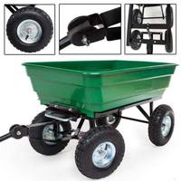 Brouette pliable robuste en acier avec plateau en béton, roues en caoutchouc et mousse PU, composants en plastique pour outils de construction