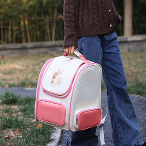 <b>Cat</b> <b>Backpack</b> Oxford Breathable Double Shoulder Pads Travel Pet Carrier 7kg Above - Product Image 2