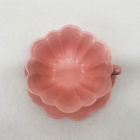 Tasse à café soucoupe en céramique design fleur pétale rose Ins logo personnalisé ensemble cadeau personnel pour les filles pour lait chaud eau boissons chaudes