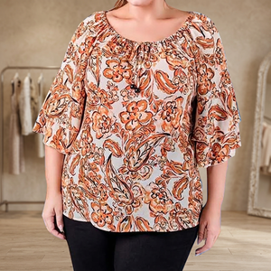 Blusas de Mujer con Estampado Digital Personalizado de Alta Calidad, Producción en Masa de Proveedores de Bangladés, Precio FOB de $3-4, MOQ 2 - Product Image 3