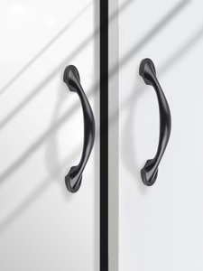 Tirador de puerta de armario de aleación de Zinc de un solo agujero europeo moderno Cajón Negro minimalista de estilo americano para armarios de cocina tocador - Product Image 2