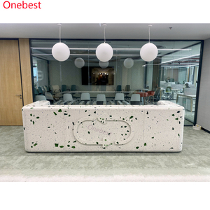 2026 Belle conception Table <span class=keywords><strong>de</strong></span> réception en pierre <span class=keywords><strong>de</strong></span> terrazzo <span class=keywords><strong>de</strong></span> quartz Export USA Mobilier <span class=keywords><strong>de</strong></span> bureau - Product Image 3