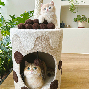 Nouvelle Conception d'Usine : Mignonne Tour de Griffoir en Sisal en Forme de Maison d'Arbre, Écologique, Emballage Carton Personnalisable - Product Image 4