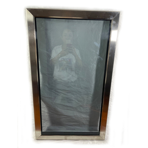 Cadre en acier inoxydable personnalisé Chauffage électrique Porte en verre bon marché Porte en verre transparente pour réfrigérateur - Product Image 2