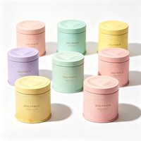 Petite boîte en métal pour poudre de matcha, conteneur portable pour le stockage du thé avec marquage personnalisé et couvercle hermétique