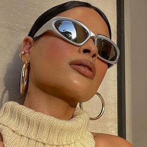 Lunettes de soleil Steam Punk 20896 pour femmes, lunettes de soleil futuristes miroir, lunettes de sport pour hommes, lunettes de soleil colorées tendance - Product Image 3