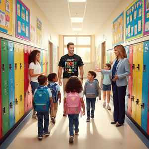 T-shirt Joyeux premier jour d'école pour les enseignants et les enfants, vêtements de rentrée scolaire - Product Image 3