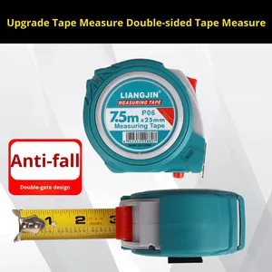 Ruban à mesurer en acier LIANGJIN <span class=keywords><strong>PO6</strong></span> pour le commerce extérieur, entièrement en anglais, à remontage automatique, 7,5 m, métrique, impérial, double échelle, résistant à l'usure - Product Image 3