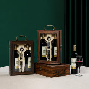 Vente en gros de luxe Huanghuali 2 bouteilles vitrine de <span class=keywords><strong>vin</strong></span> rouge de qualité supérieure boîte-cadeau <span class=keywords><strong>vide</strong></span> <span class=keywords><strong>caisse</strong></span> d'emballage en <span class=keywords><strong>bois</strong></span> disponible en stock - Product Image 5
