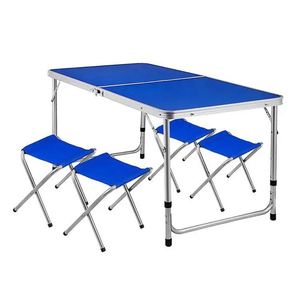 ชุดโต๊ะและเก้าอี้พับได้แบบพกพาสำหรับตั้งแคมป์ ปรับความสูงได้ - Product Image 1