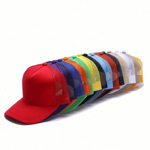 Wholesale Plain 5 Panel Trucker Cap Professional Custom Printing Embroidery Logo Mesh Premium Blank Cotton Trucker <b>Hat</b> - Product Image 3