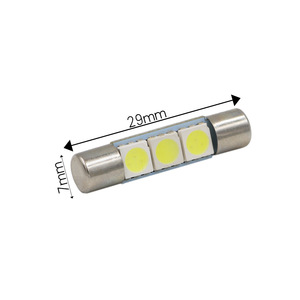 Luz LED de lectura para coche T6 3SMD 5050 29MM de punta doble plana B6, luz de techo con fusible - Product Image 5