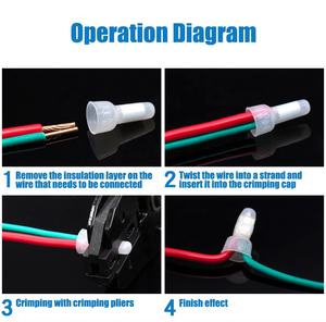 1000 pièces de bornes à sertir fermées 22-16 16-14 12-10 Gauge <span class=keywords><strong>CE1</strong></span> 2 5 8, connecteurs de câbles d'alimentation en nylon - Product Image 6