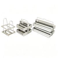Stainless Steel Microscope Slide Staining Rack 26 30 60 Slides Laboratory Slide Holder Staining Frame