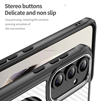 Nouvelle coque de téléphone portable en fibre de carbone ultra-fine et légère, design sportif magnétique antichoc, pour S25 S24 A16