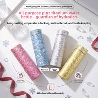 Tasse isotherme portable en titane pur à double paroi, style minimaliste moderne et professionnel, 500 ml, avec infuseur à thé intégré