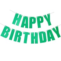INS Glitter Joyeux Anniversaire Bannière Papier Pull Drapeau Décoration
