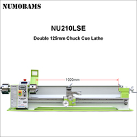 Machine à tournage semi-automatique NUMOBAMS NU210LSE avec deux têtes de mandrin pour la fabrication et la réparation de queues de billard
