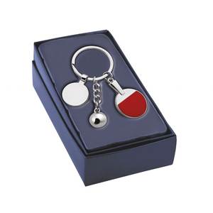 Porte-clés PING PONG personnalisable avec jeton en alliage de zinc et mousqueton, doté d'un logo unique - Product Image 3