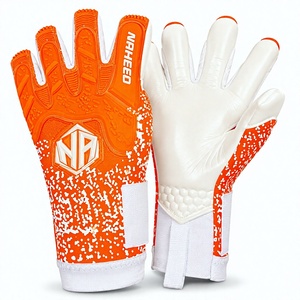 Gants de gardien de but de football professionnels en gros, respirants, en latex, avec sangle de poignet réglable et fermeture auto-agrippante, conception personnalisée OEM - Product Image 1
