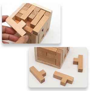 Cubo Mágico de Madera, Juguete Educativo para Desarrollar la Inteligencia, Bloques Lógicos en Forma de T, Rompecabezas de Inteligencia - Product Image 2