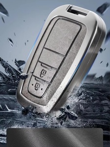 High Quality Zinc Alloy Metal Leather Car <strong>Key</strong> Fob <strong>Cover</strong> Case For Toyota Camry Avalon Corolla Highlander RAV4 Sequoia <strong>Key</strong> - Product Image 5