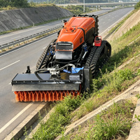 Débroussailleuse forestière robotisée robuste de 38 CV sur chenilles pour la préparation des sites de forage et la préparation de plateformes de forage, broyeur forestier, machine à débroussailler