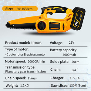 Motosierra de Litio sin Escobillas NEOBRISKEN, Recargable, Portátil, de Una Mano, Profesional, de Alta Velocidad, N307 - Product Image 6