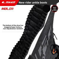 Botas de Motociclismo de Verano LS2 MBL011, Ligeras, Cómodas, Transpirables y Resistentes al Desgaste, Zapatos Cortos para Viajes Diarios
